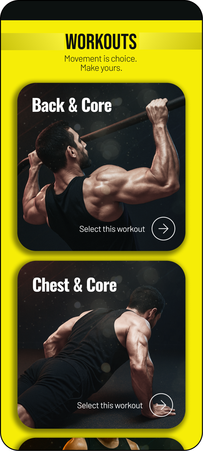Progress screen